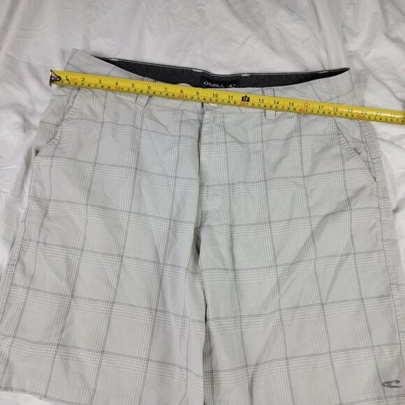 O'Neill Mens Plaid Shorts Size 38 Gray Comfortable Fit Casual Outdoors Comfort - Picture 7 of 10